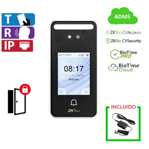                                                 Terminal de Control de Acceso y Control de Tiempo y Asistencia (SpeedFace-V3LITE)